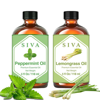 SIVA Peppermint and Lemongrass Essential Oil - Combo Set Essential Oils