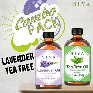 SIVA Lavender and Tea Tree Essential Oil - Combo Set Essential Oils