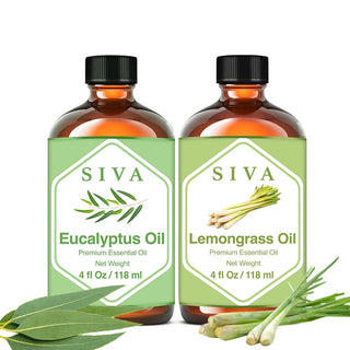 SIVA Eucalyptus and Lemongrass Essential Oil - Combo Set Essential Oils