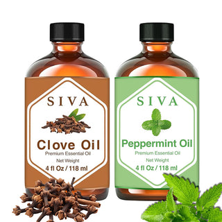 SIVA Clove Bud and Peppermint Essential Oil - Combo Set Essential Oils
