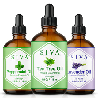SIVA Tea Tree, Lavender and Peppermint Essential Oil - Combo Set Essential Oils