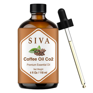 SIVA Coffee Oil Co2 bottle with dropper on a white background