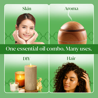 Siva Lemon, Peppermint and Lavender Essential Oil 4oz Bundle Super Saver Combo