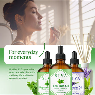 SIVA Tea Tree, Lavender and Peppermint Essential Oil - Combo Set Essential Oils