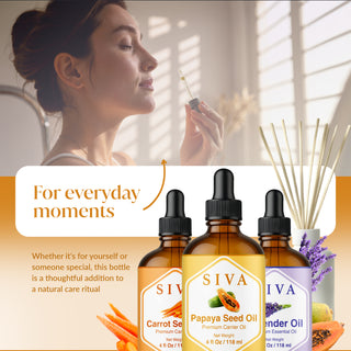 SIVA Papaya Seed, Carrot Seed Oil and Lavender Oil - Combo Set Oils