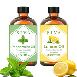SIVA Peppermint and Lemon Essential Oil - Combo Set Essential Oils
