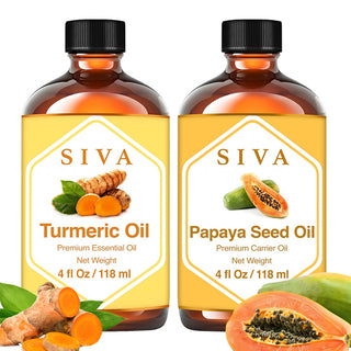 SIVA Papaya Seed Oil and Turmeric Essential Oil - Combo Set Oils