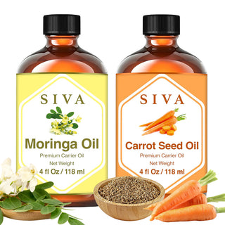 SIVA Moringa and Carrot Seed Carrier Oil - Combo Set Carrier Oils