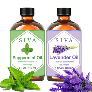 SIVA Peppermint and Lavender Essential Oil - Combo Set Essential Oils