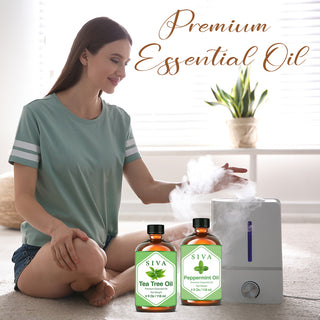 SIVA Peppermint and Tea Tree Essential Oil - Combo Set Essential Oils