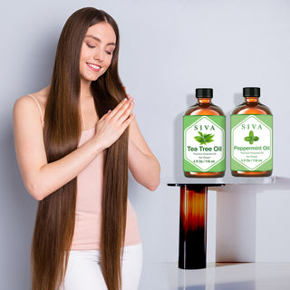 SIVA Peppermint and Tea Tree Essential Oil - Combo Set Essential Oils