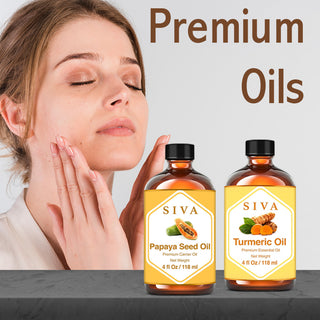SIVA Papaya Seed Oil and Turmeric Essential Oil - Combo Set Oils