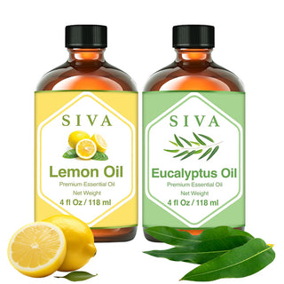 SIVA Lemon and Eucalyptus Essential Oil - Combo Set Essential Oils
