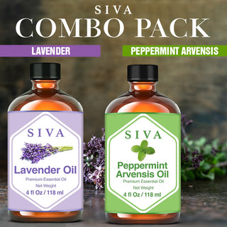 SIVA Peppermint Arvensis and Lavender Essential Oil - Combo Set Essential Oils