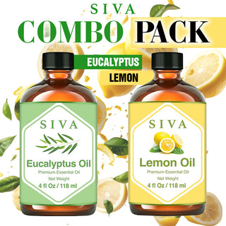 SIVA Lemon and Eucalyptus Essential Oil - Combo Set Essential Oils