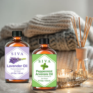 SIVA Peppermint Arvensis and Lavender Essential Oil - Combo Set Essential Oils