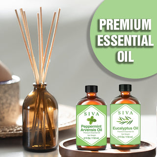 SIVA Peppermint Arvensis and Eucalyptus Essential Oil - Combo Set Essential Oils
