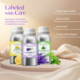 Siva Lavender, Lemon and Peppermint Essential Oil 16oz Bundle Super Saver Combo