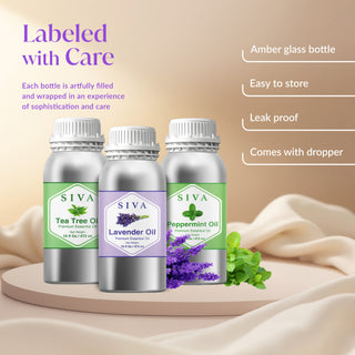 Siva Lavender, Tea Tree & Peppermint Essential Oil 16oz Bundle Super Saver Combo