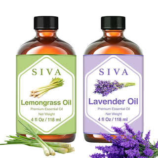 SIVA Lemongrass and Lavender Essential Oil - Combo Set Essential Oils
