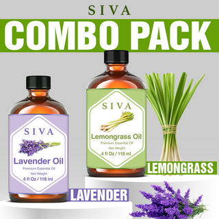 SIVA Lemongrass and Lavender Essential Oil - Combo Set Essential Oils