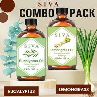SIVA Eucalyptus and Lemongrass Essential Oil - Combo Set Essential Oils