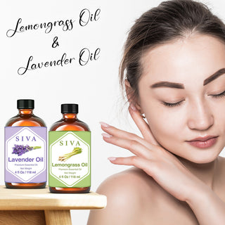 SIVA Lemongrass and Lavender Essential Oil - Combo Set Essential Oils