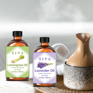 SIVA Lemongrass and Lavender Essential Oil - Combo Set Essential Oils