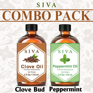 SIVA Clove Bud and Peppermint Essential Oil - Combo Set Essential Oils