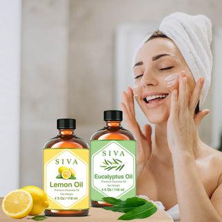 SIVA Lemon and Eucalyptus Essential Oil - Combo Set Essential Oils