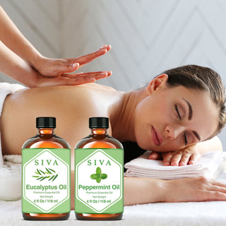 SIVA Peppermint and Eucalyptus Essential Oil - Combo Set Essential Oils