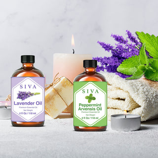 SIVA Peppermint Arvensis and Lavender Essential Oil - Combo Set Essential Oils